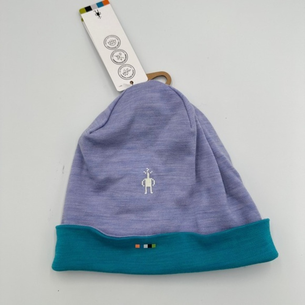 Smartwool Kids Thermal Reversible Cuffed Beanie‎ Purple Mist Heather SW018019A17